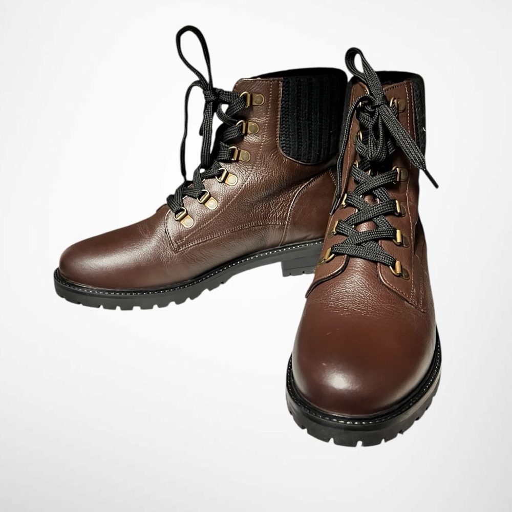 🌻NEW w/tag Cougar Kudos Women’s Dark Brown Waterproof Leather Boots Womens 11 - Picture 8 of 11